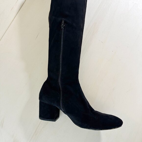 Patrizia Spring Step Mariachi Boots Over Knee Black Floral Sz 9.5/EU 40 Stretch - Picture 5 of 6